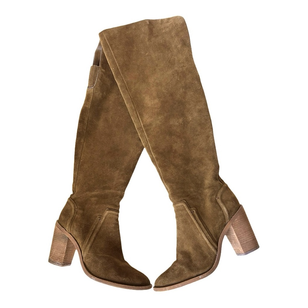 Vince Camuto Melaya Suede Over The Knee Heeled Boots Women’s Size 11 Wide Calf